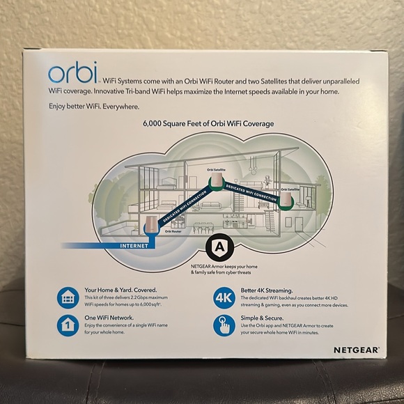 Netgear Orbi RBK43S Tri-band WiFi system - Picture 3 of 7